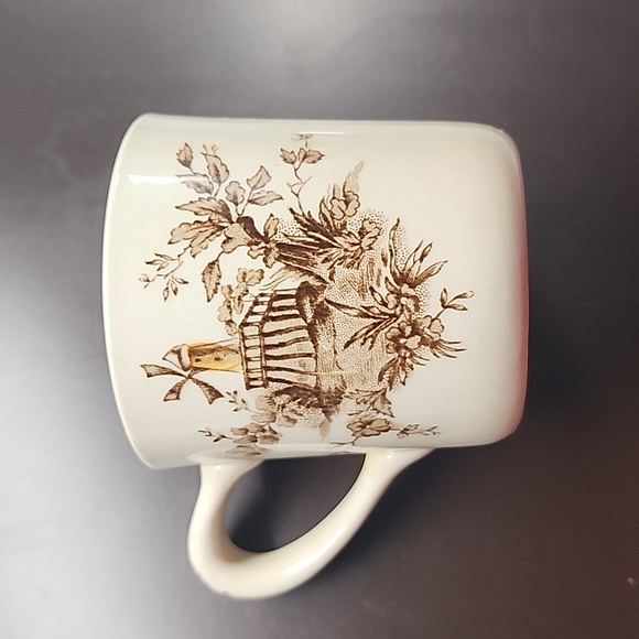 Johnson Bros Pastorale Toile de Jouy Mug, Brown multi colored, boy fishing - Picture 4 of 6